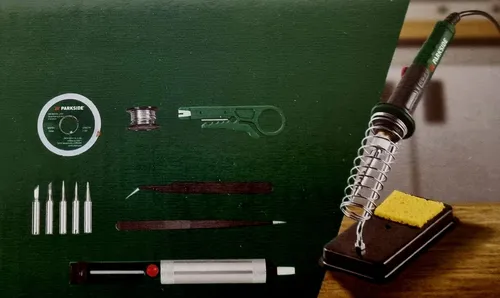 Parkside Lötkolben Set PLK 60 B1, 15 teilig mit viel Zubehör