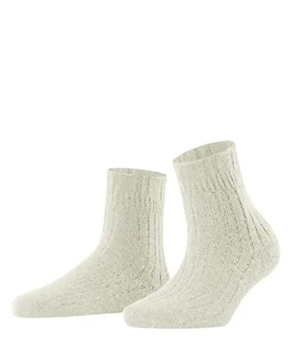 FALKE Damen Socken Bedsock Rib W Hp Wolle Kaschmir - Wadenstrümpfe für Damen aus weicher Wolle und Cashmere; kuschelig und warm für entspannte Tage zu Hause oder unterwegs; ideal für Herbst und Winter.