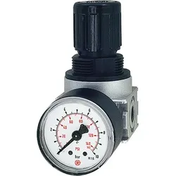 Druckregler »multifix-mini« inkl. Manometer - Druckluftzubehör mit regelbarem Druckbereich von 0,5 - 10 bar, ideal für präzise Anwendungen. Vordruckunabhängiger Membrandruckregler für vielseitige Einsatzmöglichkeiten.