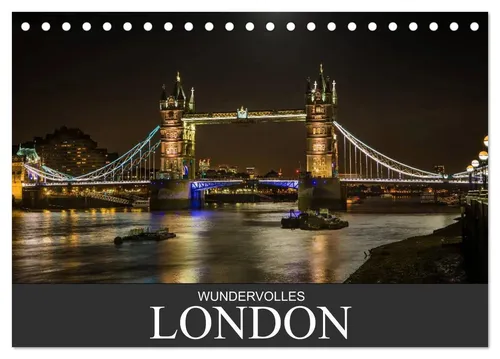 Wundervolles London Tischkalender 2026 - Hochwertiger Monatskalender im DIN A5 Format mit beeindruckenden London-Motiven. Ideal für Reisefans und als dekorativer Blickfang im Büro.