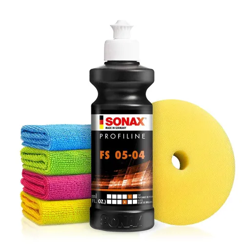 Sonax Profiline Politur Set FS 05-04 Schleifpaste Polierpads Tücher 250ml