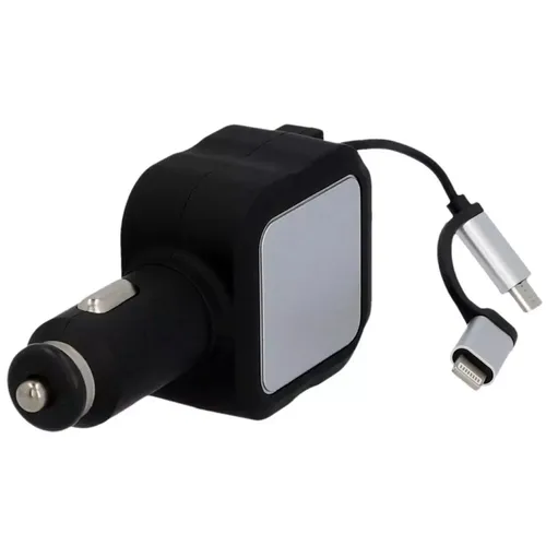 Cartrend 154003 Multi-USB-Ladestecker Stecker: Blitz, USB, Micro USB schwarz