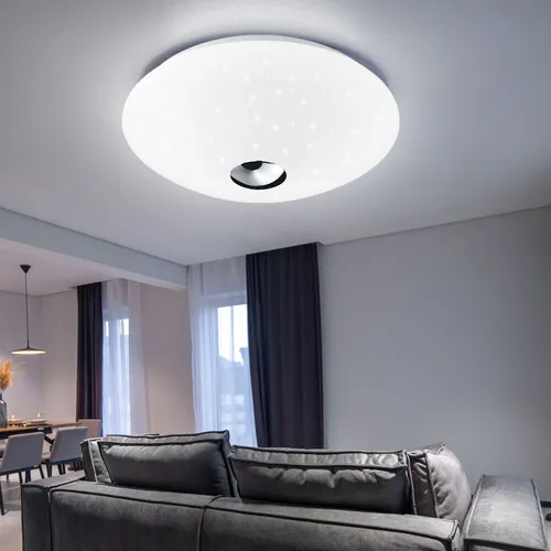 WOFI LED Deckenleuchte Schlafzimmer mit Sternenhimmel-Optik
