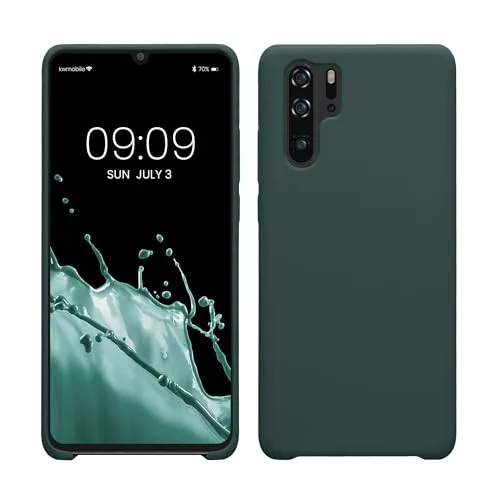kwmobile Handyhülle für Huawei P30 Pro Hülle - Case Silikon - Kabelloses Laden - Schutzhülle Cover in Moosgrün