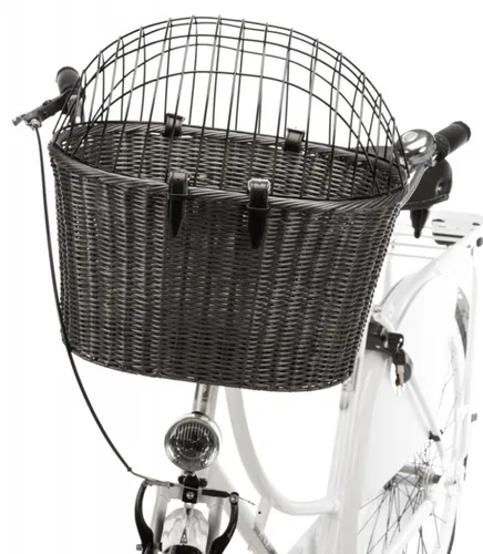 Anthrazitfarbener Frontfahrradkorb 44 × 34 × 41 cm