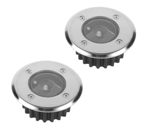 Home4Living LED Solarleuchte LED Solar Bodeneinbaustrahler Bodeneinbauleuchte Sets rund, Dämmerungssensor, inkl. LED, Solarbetrieb