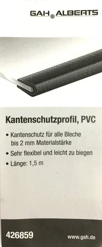 Kantenschutzprofil GAH-Alberts Weich-PVC, schwarz LxBxH 1500 x 10 x7 mm