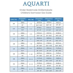 Aquarti Mädchen Badeanzug Racerback grau 146 von Aquarti