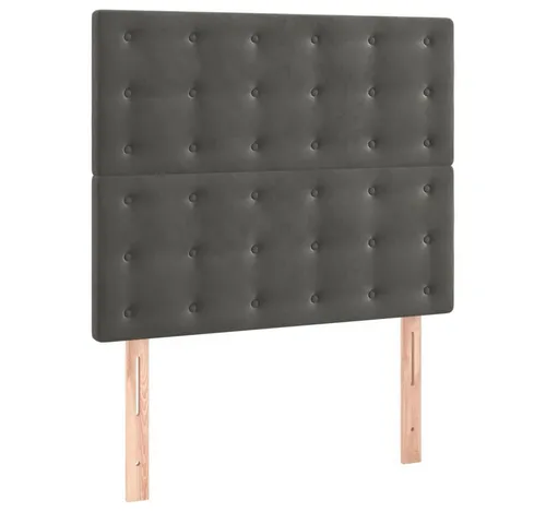 vidaXL Kopfteile 2 Stk. Dunkelgrau 100x5x78/88 cm Samt von vidaXL