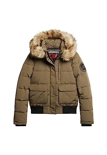 Superdry Damen Everest Bomber-Steppjacke mit Kapuze von Superdry