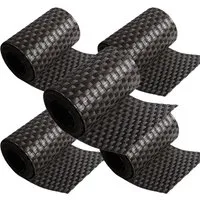 NYVI Polyrattan Sichtschutzstreifen 255x19 cm - Dunkelbraun, 5 Rollen - Zubehör für Zaunbau & Sichtschutz - Reißfeste und witterungsbeständige Polyrattan Streifen für mehr Privatsphäre und eine ansprechende Optik, ideal für Zäune und Terrassen.