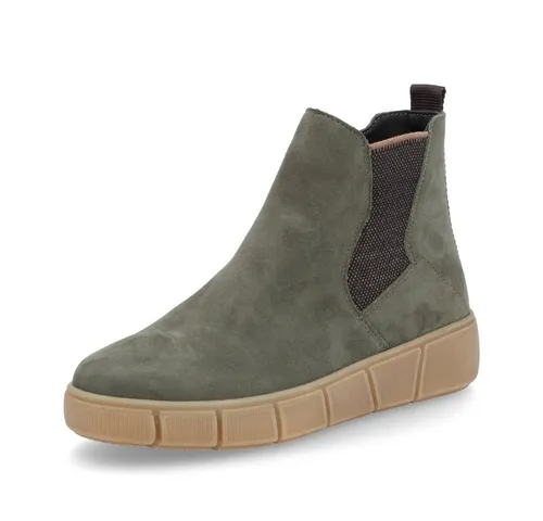 Remonte Damen Chelsea Boots D1T71, grün Kombi (54) - Wanderschuhe mit herausnehmbarer, schockabsorbierender Innensohle für individuelle Einlagen und optimaler Passform, ideal für breite Füße.