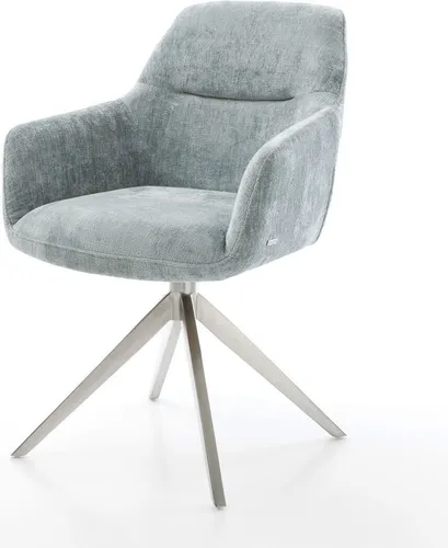 DELIFE Drehstuhl Pejo-Flex Chenille Pastellblau in blau von Delife