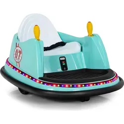 COSTWAY 6V Aufsitz Autoscooter für Kinder mit Fernbedienung - Interaktiver Autoscooter in Türkis für Kinder von 2-5 Jahren. Mit 360° Drehfunktion, bunten Lichtern und Musik für unvergesslichen Fahrspaß. Elternsteuerung per Fernbedienung für zusätzliche Sicherheit.