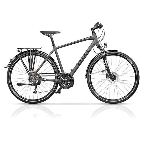 Airtracks 28 Zoll Herren Trekking Fahrrad TRAVEL Gent - 24-Gang Shimano Altus - Modernes Trekkingrad mit 24-Gang Kettenschaltung, robustem Aluminiumrahmen und Continental Speed Ride Reifen für optimalen Bodenkontakt. Ideal für vielseitige Einsätze und schnelle Fahrten.