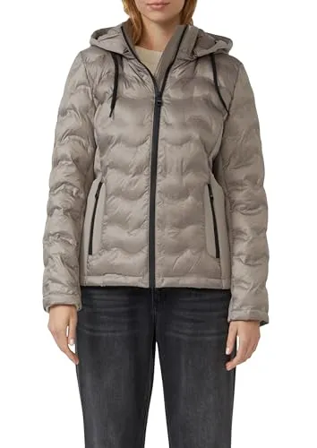 s.Oliver Damen Outdoor-Jacke 9625, Slim Fit für optimalen Tragekomfort - Funktionsjacke mit Stehkragen, fixierter Kapuze und praktischen Eingrifftaschen – ideal für aktive Frauen.