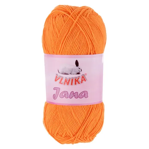 VLNIKA 100g Strickgarn Jana Häkelgarn Strickwolle Häkelwolle, Farbauswahl Häkelwolle, 330 m, hellorange