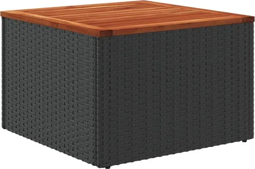 vidaXL Gartentisch aus Poly Rattan mit Stahlrahmen von vidaXL