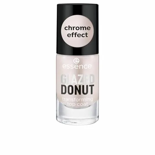 Essence Glazed Donut Top Coat 8 ml - Nagellack Top Coat für einen glänzenden, glasierten Look, ideal für trendige Nageldesigns und langanhaltenden Halt.