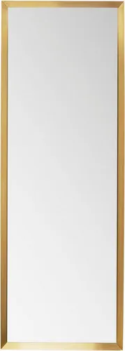 Kare Design Wandspiegel Arezzo Brass - Spiegel mit matt goldfarbenem Rahmen, klassisch rechteckig und ideal zur optischen Raumvergrößerung. Ein stilvolles Wohn-Accessoire für jeden Flur.