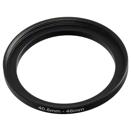 vhbw Step-Up-Ring Adapter von 40,5 mm auf 46 mm für Kamera Objektiv - Filteradapter, Metall, Schwarz