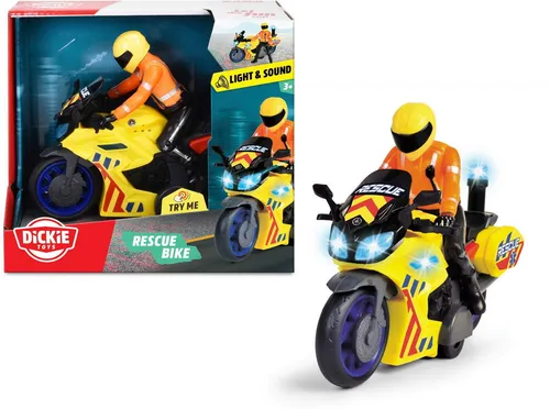 Dickie Toys Spielzeug-Polizei Dickie Spielfahrzeug Polizei Motorrad Go Real / SOS Rescue Bike 203712