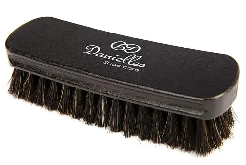 Kabber Danielle Schuhbürste | Polierbürste und Glanzbürste | 100% Rosshaarbürste für Schuhe und Stiefel