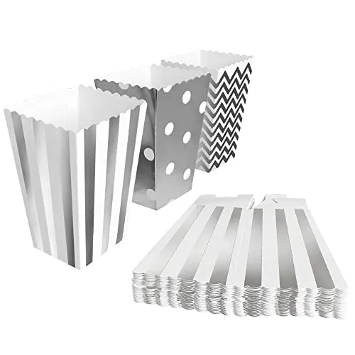 BangShou 60 Stück Popcorn-Boxen, Mini-Papier-Süßigkeitenbehälter für Filmabende, Karneval, Partys, Theater und Partys