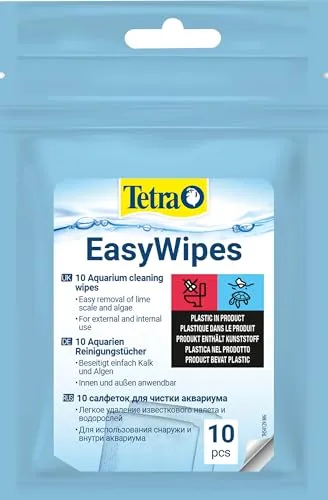 Tetra EasyWipes Reinigungstücher, 10 Stück | Für Süß- und Meerwasseraquarien | beseitigt Kalkrückstände