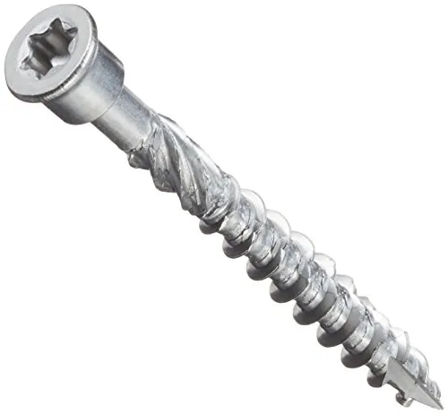 EUROTEC Terrassenschraube Zylinderkopf TX20 mart.Edelstahl gehärtet mit Zulassung,4,5 x 45 mm, 200 Stück,905528