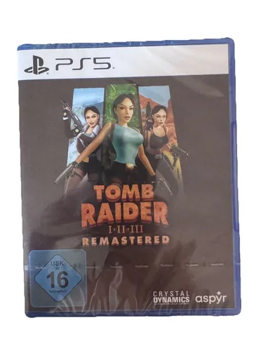 Tomb Raider 1-3 Remastered - PS5 - PC- & Videospiele, erlebe die kultigen Abenteuer von Lara Croft in atemberaubender Remastered-Qualität für die PS5.