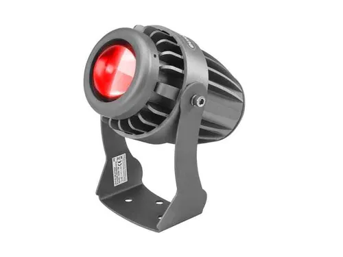 Eurolite LED IP PST-10W rot LED-Pinspot - Wetterfester Pinspot (IP65) mit kräftiger 10-W-LED in Rot, ideal für Bühnen- und DJ-Events, kompaktes Aluminiumgehäuse und passive Kühlung für zuverlässigen Betrieb.