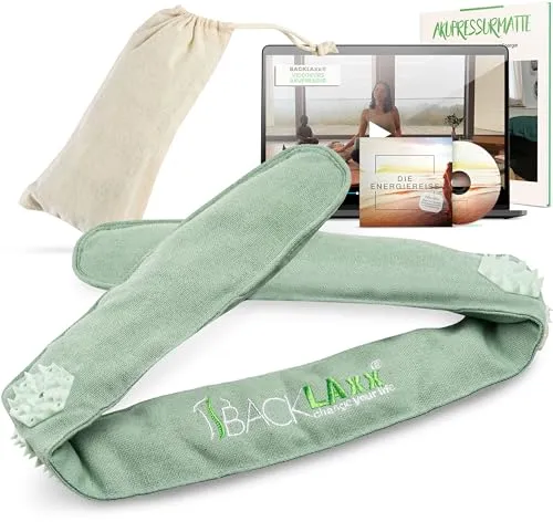 BACKLAxx® Akupressur Stirnband 70x6 cm - Massagegerät zur Linderung von Kopfschmerzen und Migräne mit 230 intensiven Spitzen. Verstellbar und ideal für Zuhause, Büro oder Reisen – für mehr Entspannung und Wohlbefinden.
