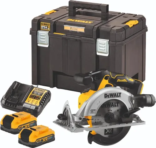 DEWALT 18 V Akku-Handkreissäge mit 2 Akkus und Schnellladegerät