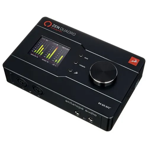 Antelope Zen Quadro Synergy Cor B-Stock - B-Stock Audio-Interface mit 14x10 Kanälen, 24bit/192kHz Wandlung und Synergy Core Echtzeit-Effekten; ideal für professionelle Musikproduktionen.