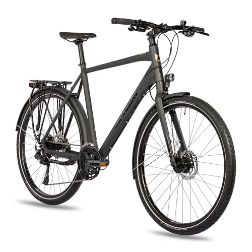 Airtracks 28 Zoll Herren XXL Trekking Fahrrad TR.2880-C - Robustes 28 Zoll Trekkingrad für Fahrer bis 150 kg. Ausgestattet mit hochwertigem Shimano CUES 2x10-Gang-Schaltsystem und hydraulischen Scheibenbremsen für maximale Kontrolle und Sicherheit auf langen Touren.