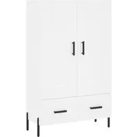 vidaXL Highboard Weiß 69,5x31x115 cm - Elegantes Highboard aus hochwertigem Holzwerkstoff mit viel Stauraum und Platz für Deko. Ideal für eine stilvolle und organisierte Einrichtung.