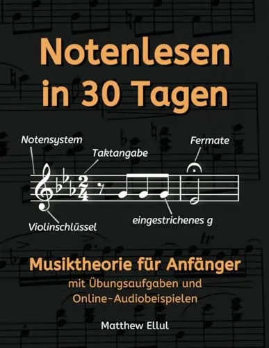 Produktbild Notenlesen in 30 Tagen: Musiktheorie für Anfänger