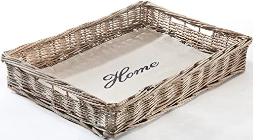 Kobolo Tablett Serviertablett Dekotablett eckig - Weide - grau