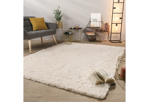 TT Home Teppich, Rechteckig, Höhe: 37 mm, Teppich Wohnzimmer Hochflor Langflor Weich Soft Modernes Einfarbiges D