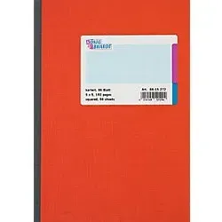 König & Ebhardt Geschäftsbuch DIN A5 Kariert 70 g/m2 Rot 96 Blatt