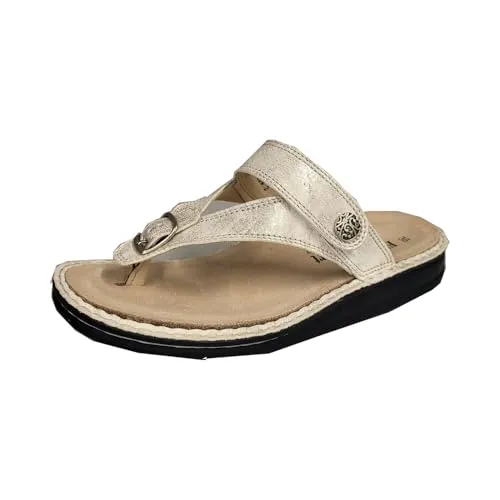 Finn Comfort Alexandria-S Damen Zehentrenner in Größe 42 EU in gold von FinnComfort