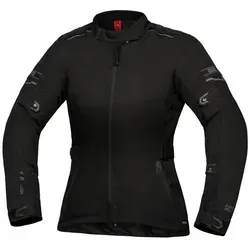 IXS Lane ST-Plus Damen Textiljacke - Wasserdicht & Komfortabel - Schwarz - M - Motorradjacke mit atmungsaktivem Netzfutter und Airbag-Kompatibilität. Das elastische X-Stretch-Gewebe sorgt für optimale Beweglichkeit und Komfort auf Touren.