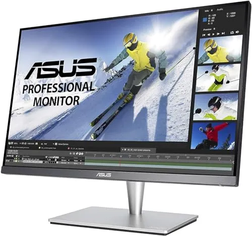 ASUS ProArt PA24AC - 24.1 Zoll WUXGA Monitor mit 100% sRGB, rahmenlos, ergonomisch und HDR-10 für professionelle Farbtreue