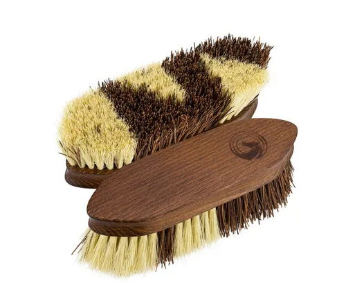 Equimour Wurzelbürste für Pferde – Robust und Ergonomisch - Hochwertige Wurzelbürste aus Kokosfaser und Sisal, ideal zum Entfernen von grobem Schmutz. Langlebig und ergonomisch gestaltet für eine komfortable Anwendung bei der Pferdepflege.