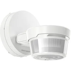 Busch-Jaeger Busch-Wächter 220° BT Weiß 6851/22-134 - Bewegungsmelder mit 220° Erfassungswinkel, einstellbarer Schaltschwelle und Bluetooth-Steuerung für komfortable Überwachung in jedem Raum.