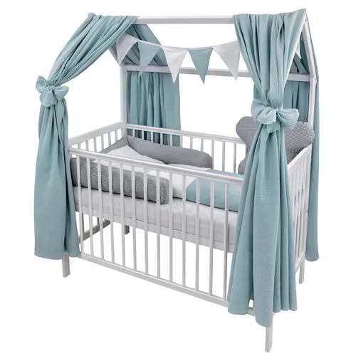 Baby-Delux Komplettbett Hausbett 60x120 cm