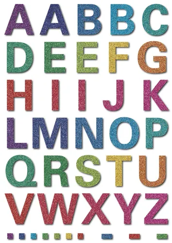 HERMA Buchstaben Sticker MAGIC A-Z Glittery 1 Blatt à 40 Sticker
