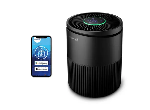 Clean Air Optima CA-503B Compact Smart Luftreiniger - Effektiver Luftreiniger mit UV-C-Lampe, HEPA-13-Filter und smartem Sensor für automatisierte Luftqualitätsanpassung. Ideal für Räume bis 28 m² und perfekt für den Einsatz im Schlafzimmer dank leisen Nachtmodus.