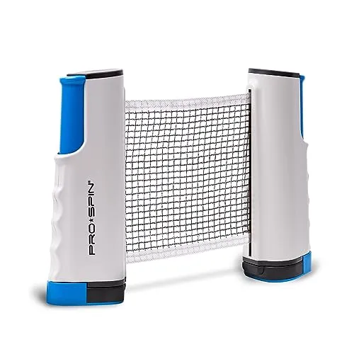 PRO SPIN Tischtennisnetz - Ausziehbares Tragbares Tischtennisnetz Für Jeden Tisch (verstellbare Länge) – Spielen Sie Ping Pong überall hin